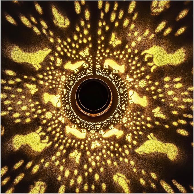 Dog Solar Lanterns Outdoor Waterproof Hanging Solar Lights Dog Gifts for Women Men Metal Decorative LED Lanterns for Garden Decor,Yard,Patio,Lawn,Tabletop,Pathway,Landscape