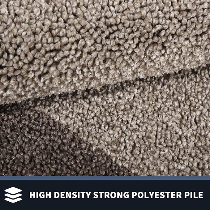 PURRUGS Dirt Trapping Door Mat 34" x 60", Non-Slip/Skid Machine Washable Entryway Rug, Shoes Scraper, Throw Rug, Super Absorbent Area Rug for Muddy Wet Shoes and Paws, Beige & Grayish Brown