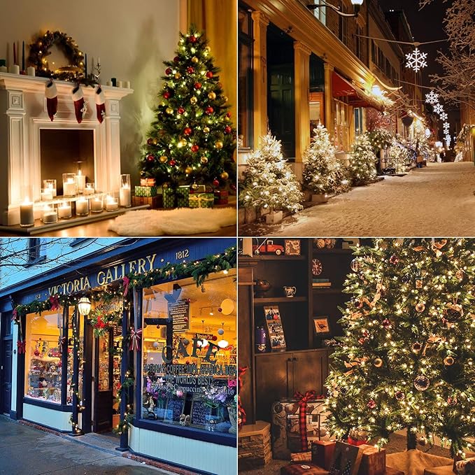 C6 LED Christmas String Lights, 33 Feet 100 LED Strawberry Lights Plug in, Waterproof Twinkle Fairy String Lights for Indoor Outdoor Holiday Garden Yard Party Tree Decoration (Warm White)