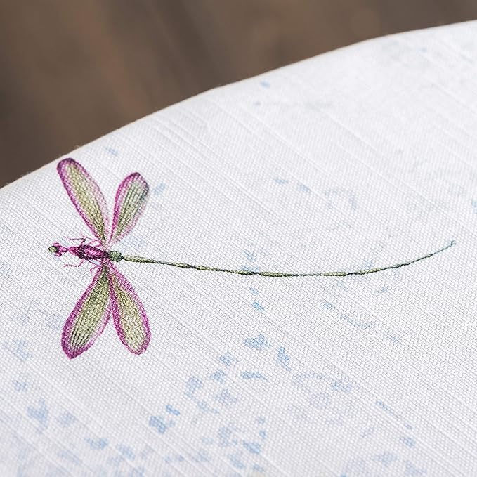 Maison d' Hermine Table Cloth Round Table 100% Cotton 63 Inches Tablecloth Reusable Decorative Everyday Use for Dining Room, Farmhouse, Home, Party, Festive & Wedding Spring Summer - Fleurs De Mai