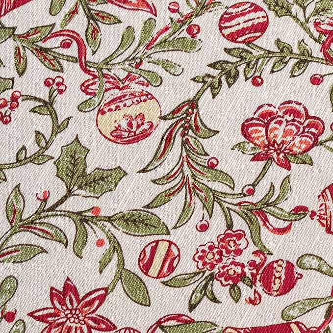 Maison d' Hermine Table Cloth Round Table 100% Cotton 69 Inches Fall Tablecloth Reusable Everyday Use for Thanksgiving Christmas Decorations Dining Farmhouse Party (Reveillon Au Jardin)