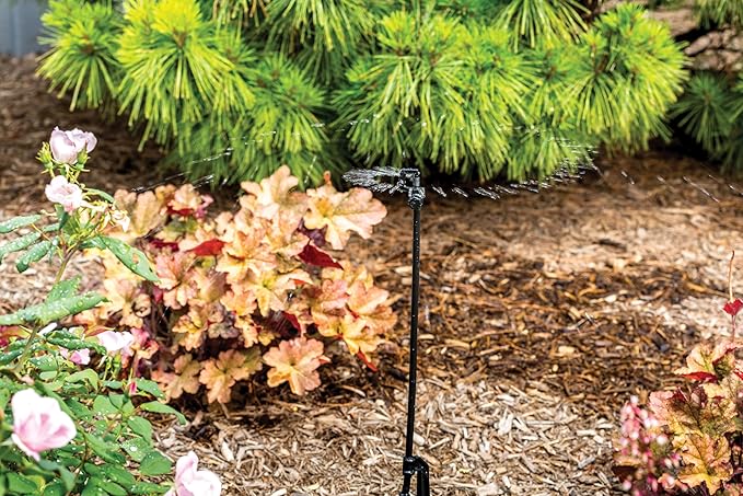 Rain Bird RS4PKSX Drip Irrigation 10-32 Threaded "C" Frame Rotary Sprinkler, 360° Full Circle Pattern, 0 - 13' Spray Distance, 4-Pack