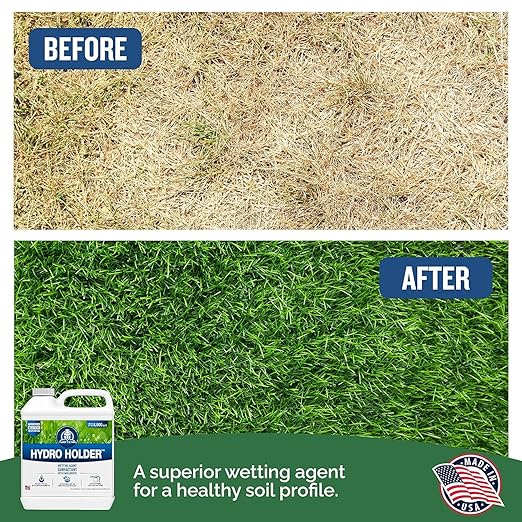Turf Titan Hydro Holder Wetting Agent - Suspends Moisture in Your Grass Soil, Improves Water Drainage & Nutrient Uptake in Your Turf Grass, Promoting Healthy Soil - 1 Gallon