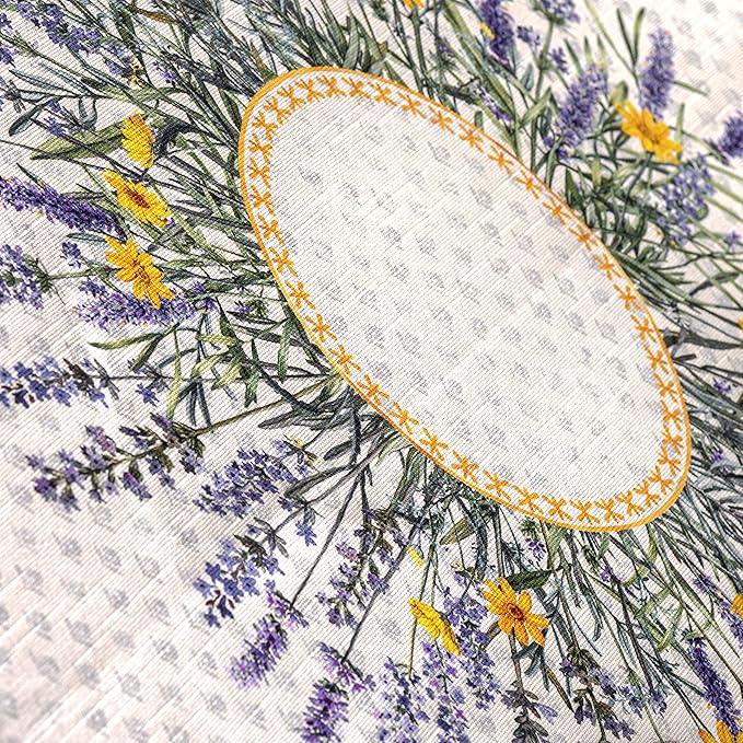Maison d' Hermine Table Cloth Rectangle Table 100% Cotton 60 x 108 Inches Tablecloth Reusable Decorative for Dining Room, Farmhouse, Home, Party, Festive & Wedding Spring Summer - Fanny Lavender