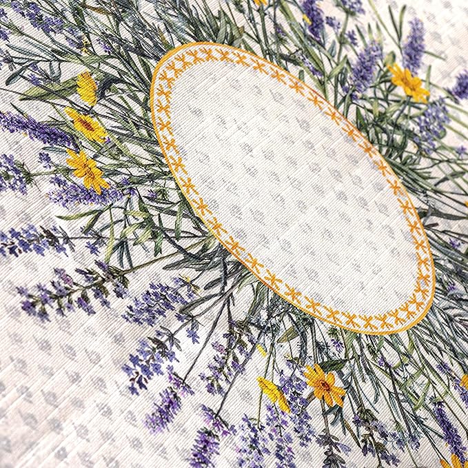 Maison d' Hermine Table Cloth Rectangle Table 100% Cotton 70 x 108 Inches Tablecloth Reusable Decorative for Dining Room, Farmhouse, Home, Party, Festive & Wedding Spring Summer - Fanny Lavender