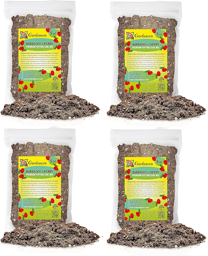 Barbados Cherry Plant Potting Mix - Unlock Robust Growth and Zesty Fruits with Our High-Performance Formula - 20 Quart