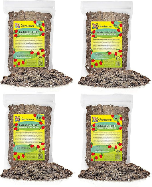 Barbados Cherry Plant Potting Mix - Unlock Robust Growth and Zesty Fruits with Our High-Performance Formula - 20 Quart